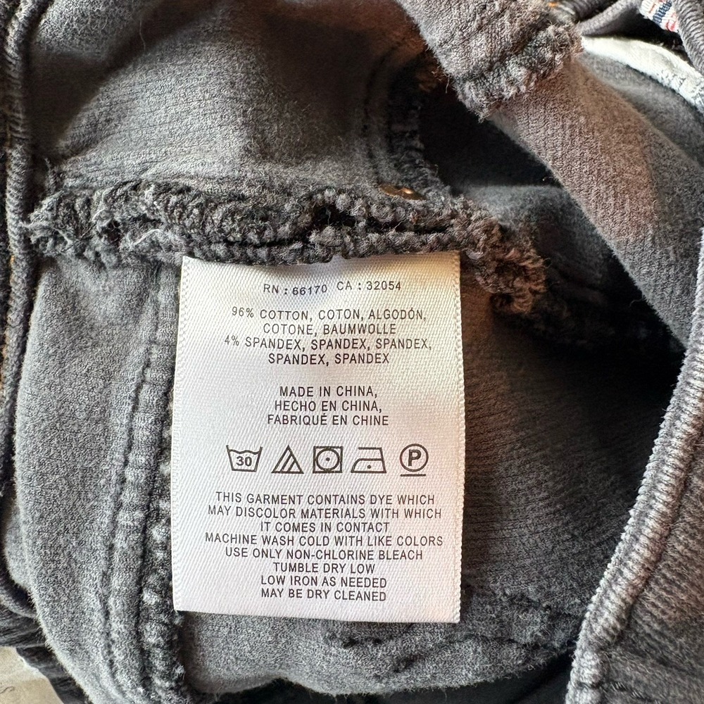 Pilcro And The Letterpress High Rise Skinny Corduroy Pants Womens 28x24 Gray - Picture 7 of 11